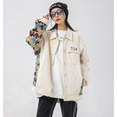 Unisex Jacket Embroidered Jacket for Men and Women Loose Lapels Fashion Brand Coat